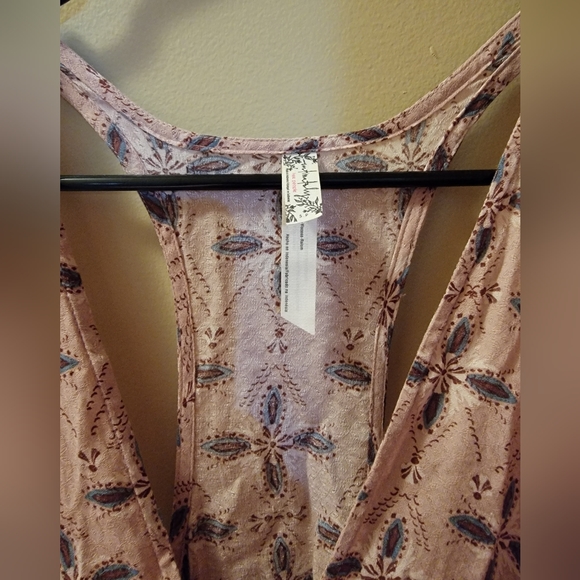 Intimately FREE PEOPLE Racerback Boho Tunic Tank Size S - Picture 3 of 9